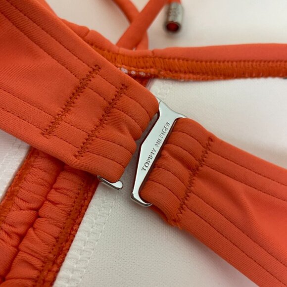 TOMMY HILFIGER Convertible Bandeau Bikini Top Large Orange - Picture 9 of 9